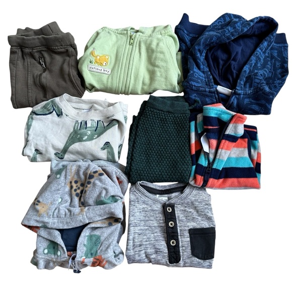 Carter's Other - Bundle Baby Boy 9M Set 8PC Lot Hoodies Pants Long Sleeve Top